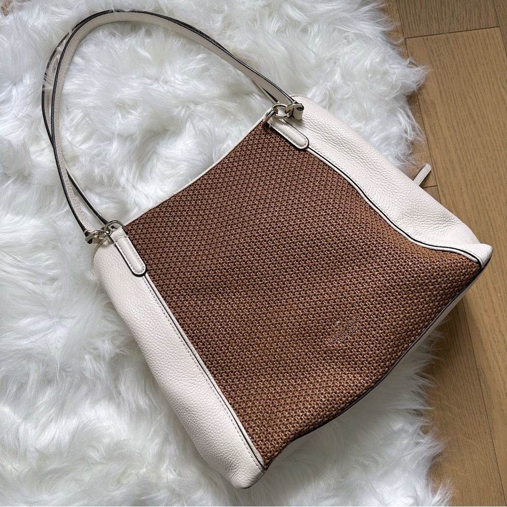 Kate Spade Jackson Straw Medium Triple Compartment Shoulder Bag